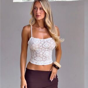 Tiger Mist JESIRA Lace Cami Top - White